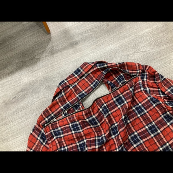 R13 Zipper Back Plaid Japanese Fabric Shirt. Small - Picture 11 of 11